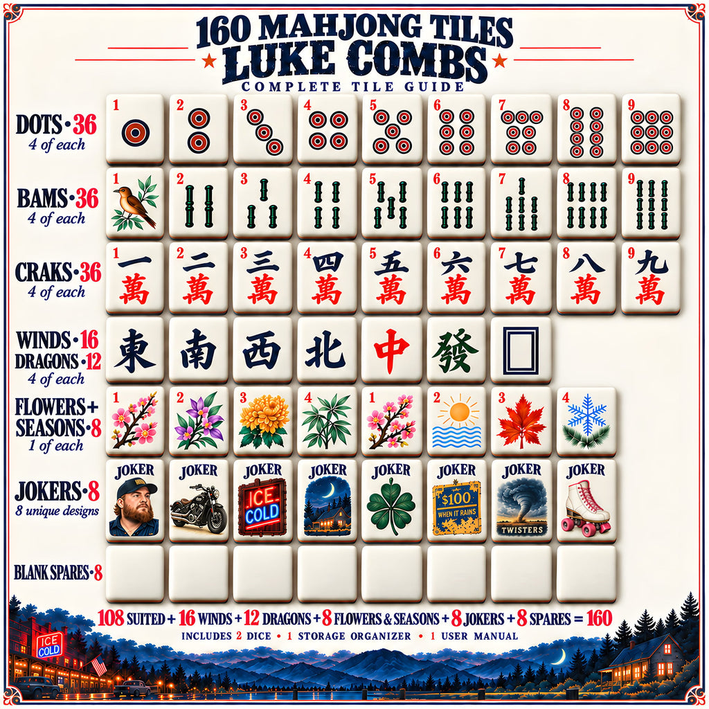 Premium LKC Mahjong Tiles Set TTMH