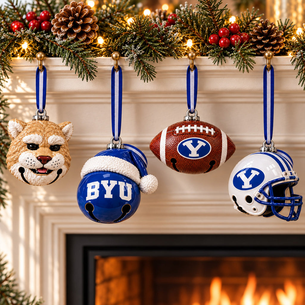 Premium BYU Christmas Bell Ornament PVNA