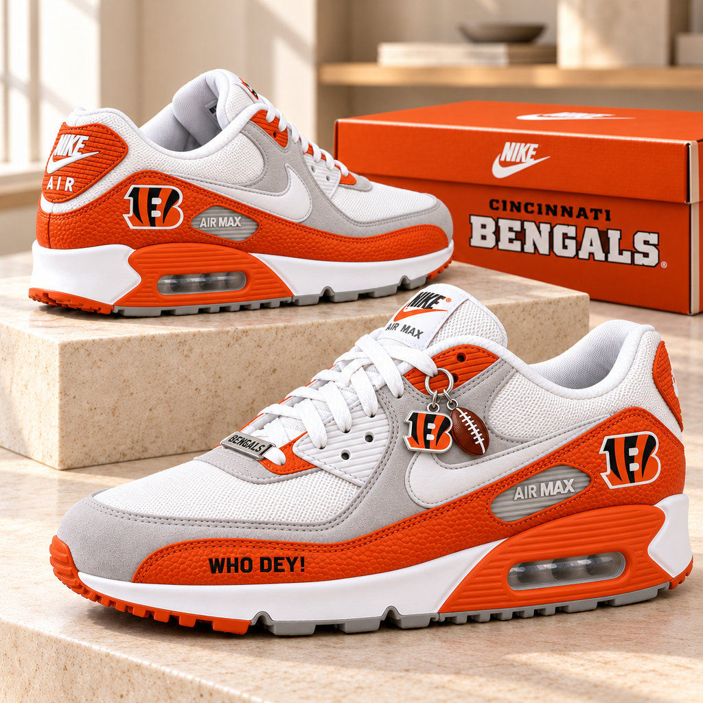 Cincinnati Bengals Premium Low-Top Sneakers