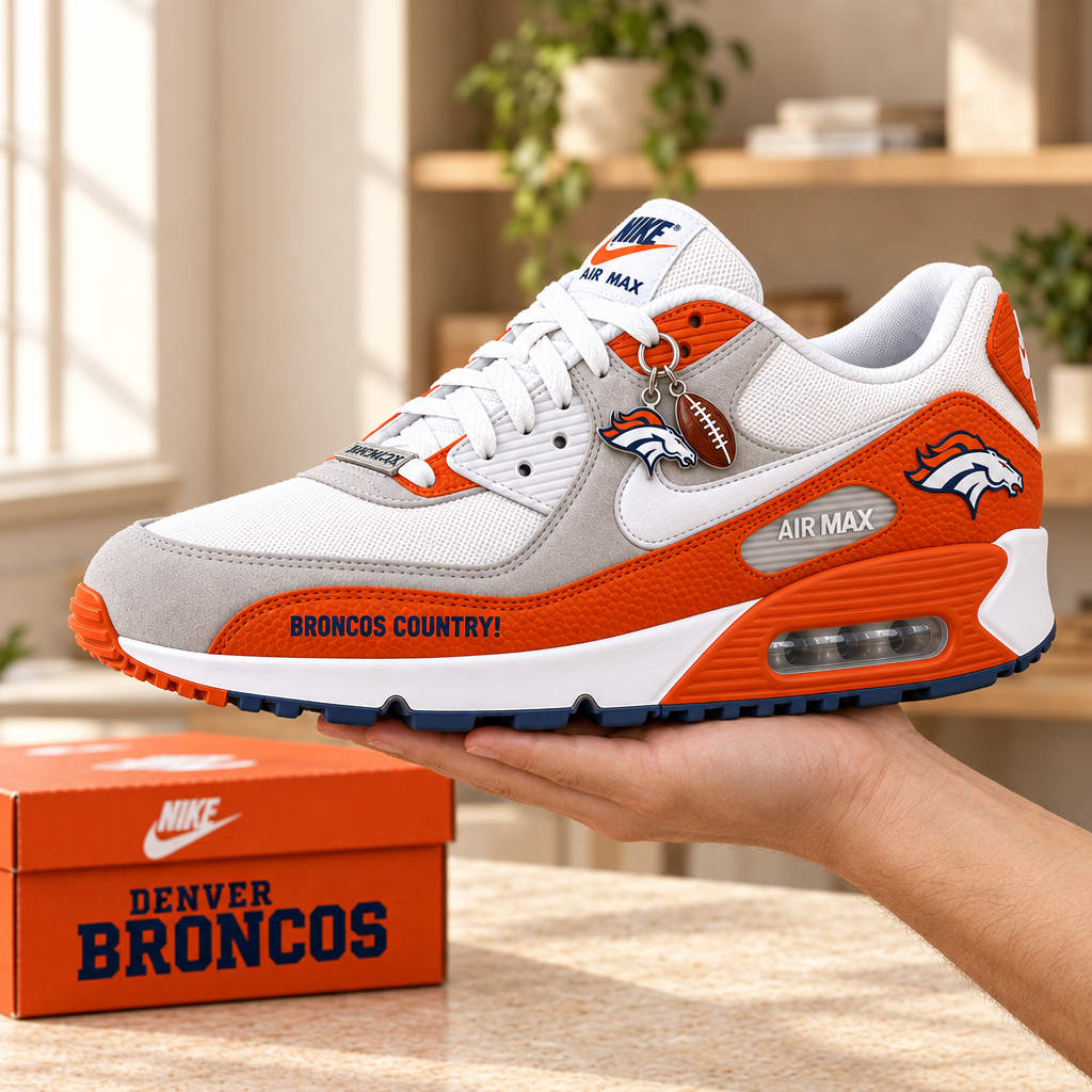 Denver Broncos Premium Low-Top Sneakers