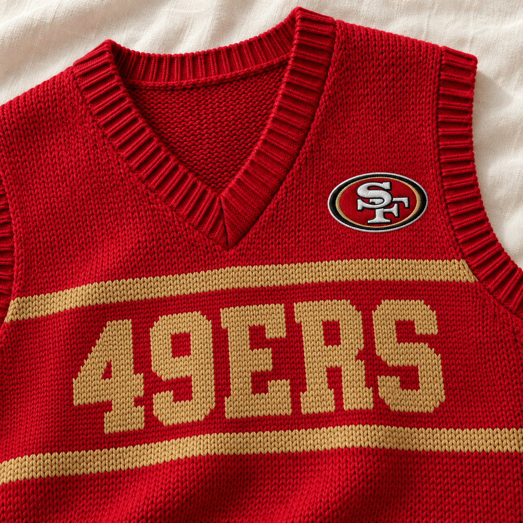 SF49 Premium V-Neck Knit Sweater Vest PNPA