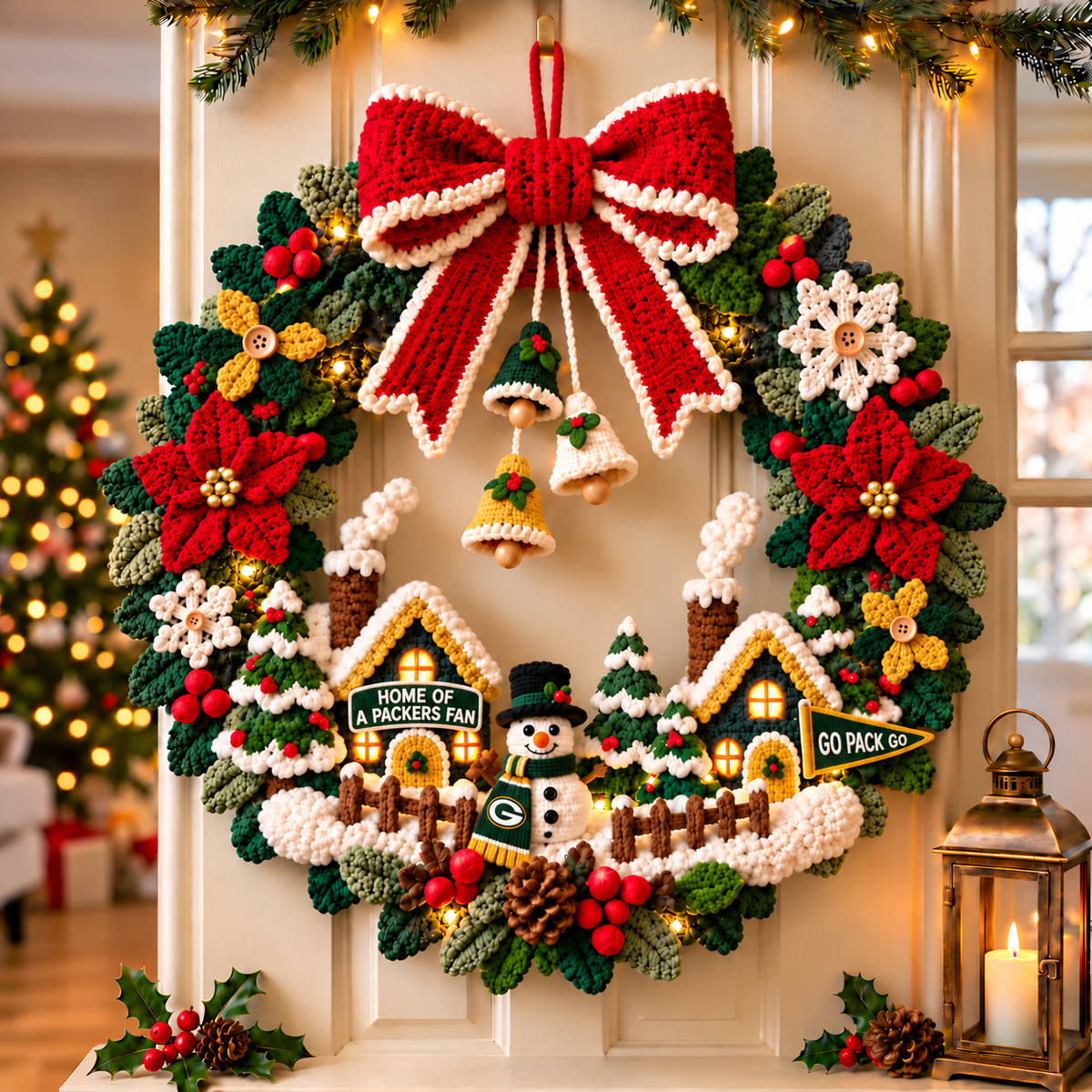 GBP Christmas Village Crochet-Style Wreath PNPA