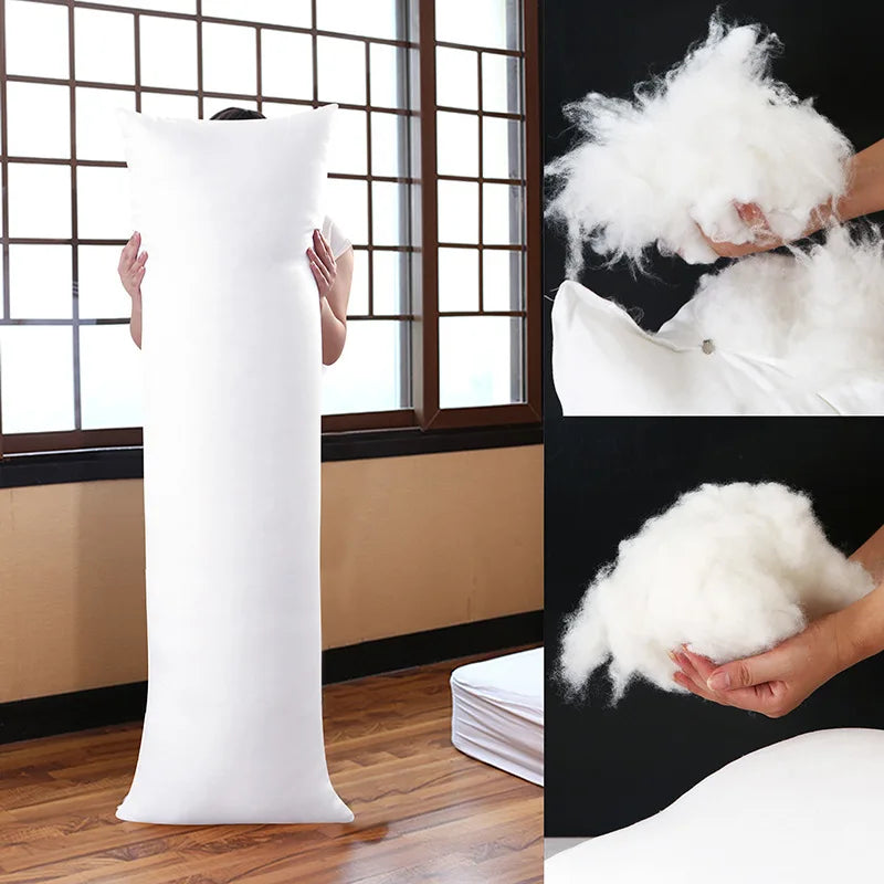 [Fluffy Body Pillow] Fluffy White 1pc Full Body Pillow Insert - Firm Large Body Pillow for Side and Back Sleepers,Sleep Pillow ﻿