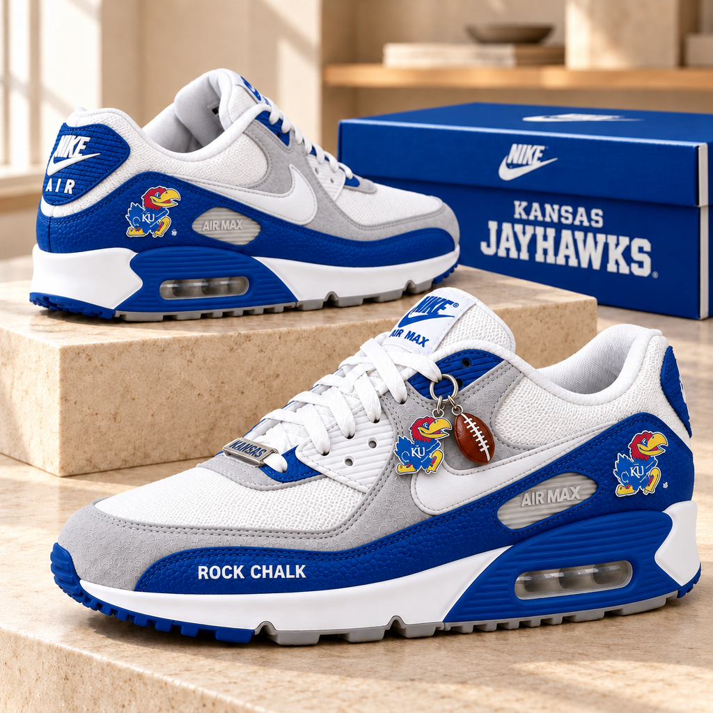 Kansas Jayhawks Premium Low-Top Sneakers