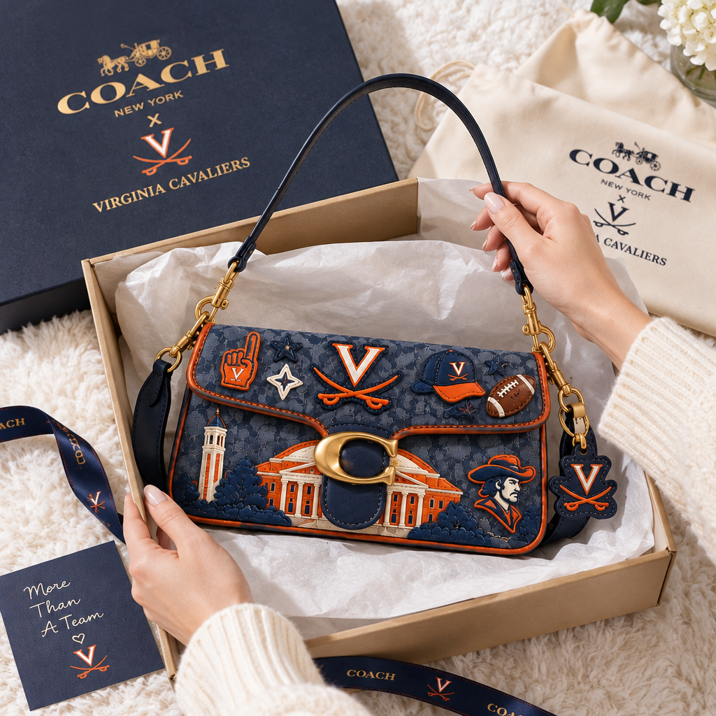 Virginia Cavaliers Coach Shoulder Cross With Charm